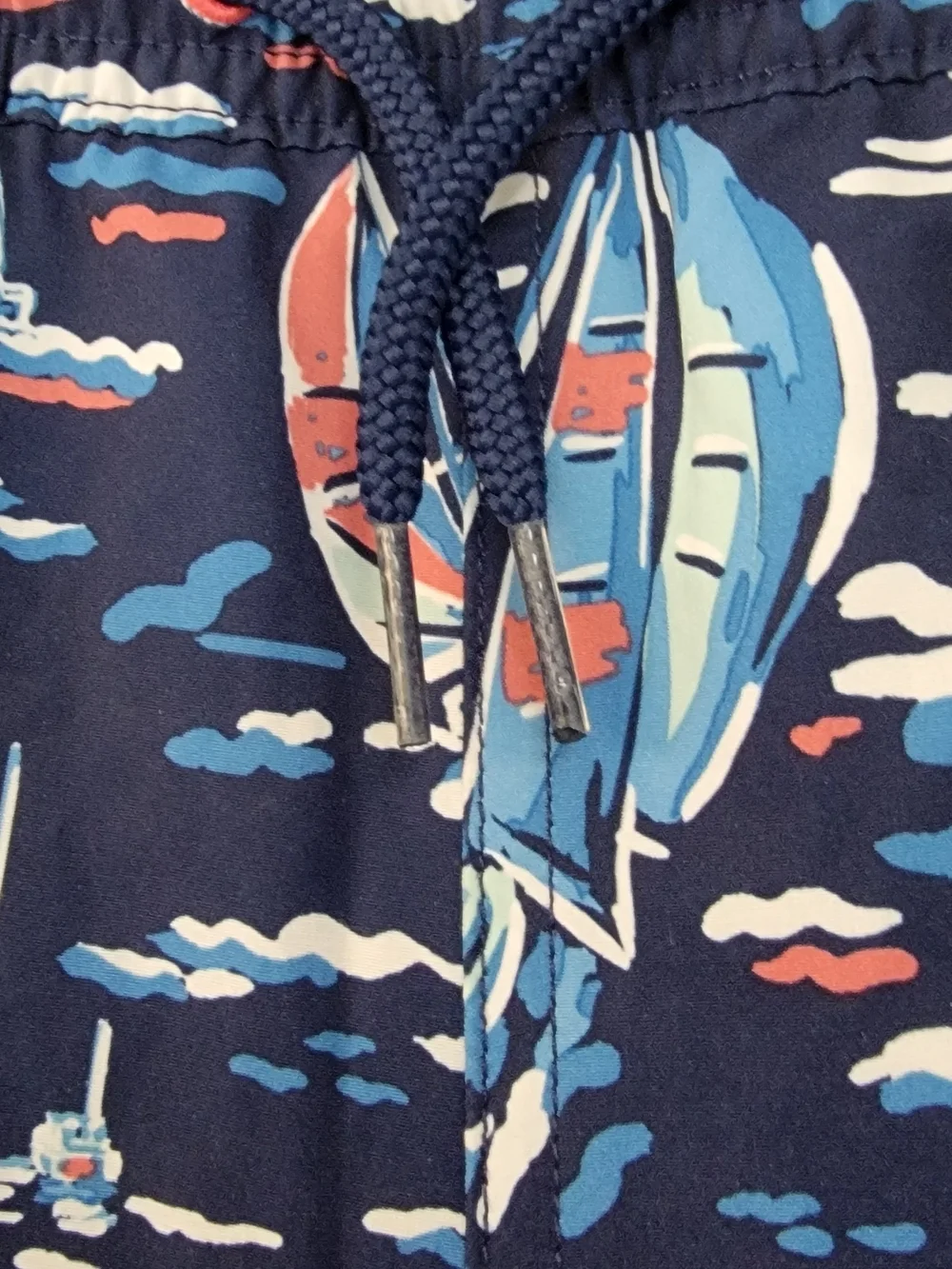 Vineyard Vines Navy Sailboat Print Swim Trunks